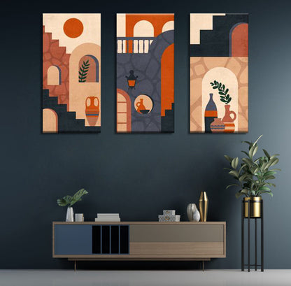 Abstract Architecture (3panel) | Wall Art