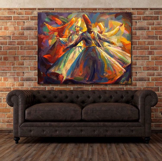 ART OF THE SUFIS HAND PAINTING – SUFISIM WALL ART