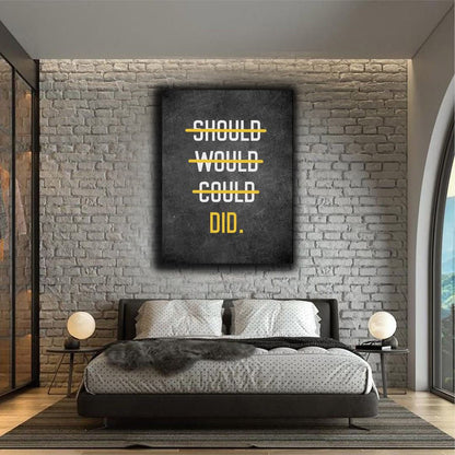 "Should Would CouldDID" Canvas | Wall Art