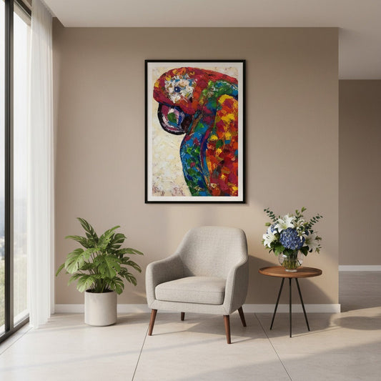 Abstract Parrot Bird Canvas Frames Wall Art